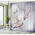thumbnail image 4 of Ambesonne Nature Shower Curtain, Birds Cherry Branches Style, 69"Wx70"L, Grey Pink, 4 of 4