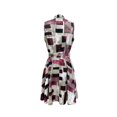 thumbnail image 2 of Robe Sans Manches à Imprimé Abstrait avec Boutons devant, Robe Décontractée à Taille Nouée et Col pour le Printemps et l'Été, Vêtements pour Femmes, 2 of 10