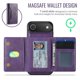 thumbnail image 3 of Case For IPhone Air Funda Protectora RFID de 6,5" con Ranuras para 7 Tarjetas Magsafe, Soporte 2 en 1, Funda Protectora de Cuero Desmontable a Prueba de Golpes, Morado, For IPhone Air, 3 of 7