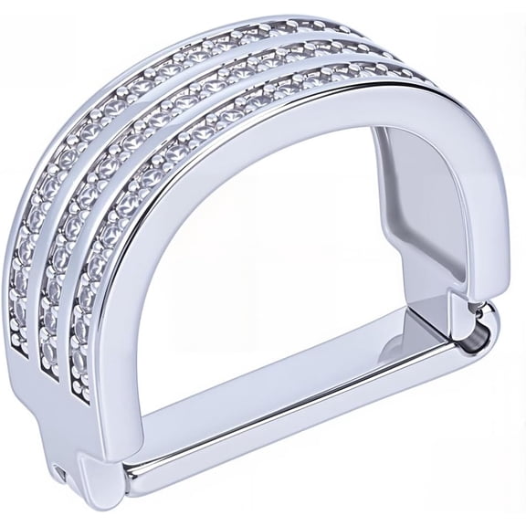 Mens Classic Square Cubic Zirconia Neck Tie Rings Necktie Clasp Rhinestone Bling Shiny Tie Tacks Ring Holder Accessories DIY