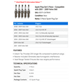 thumbnail image 2 of Spark Plug Set 5 Piece - Compatible with 2001 - 2009 Volvo S60 2002 2003 2004 2005 2006 2007 2008, 2 of 2