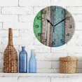 thumbnail image 3 of SKYSONIC Wood Wall Clock 10 Inch Silent Non Ticking Round Clock Oil Painting Clock Easy to Read Clock for Living Room Bedroom Bathroom Home Decor, 3 of 7