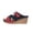 Red, variant on Womens Slip-On Wedge Sandal 2026 Comfortable Spring Summer with Buckle Detail Lightweight Rubber Outsole for All-Day Comfort and Support Red 36(US-5.5)