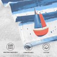 thumbnail image 5 of Yayeee 2 Pack Hand Towels for Bathroom 100% Cotton 16" x 28" Soft Absorbent Kitchen Towel, Blue Sailboats, 5 of 7