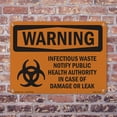 thumbnail image 5 of Infectious Waste Notify Damage Or Leak OSHA WARNING Aluminum Sign 24 Inch x 18 Inch - 10 Pack, 5 of 8