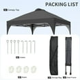thumbnail image 3 of Ainfox 8'x8' Pop Up Canopy Tent, Easy-Setup Gazebo, Outdoor Canopy with 3 Adjustable Heights for Events, Parties, Camping, Black, 3 of 8