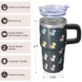 thumbnail image 3 of 20OZ Stainless Steel Unicorn Travel Cup with Handle and Straw Double Wall Insulated Tumbler Coffee Mug Ideal Presents for Women Mom Friends on Birthday Christmas Thanksgiving, 3 of 6