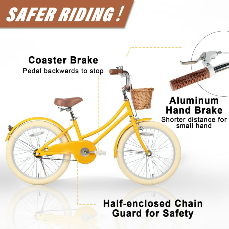 Glerc Little Molly 20 inch Kids Girls Bike for 7-13 Years Old