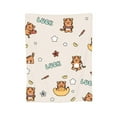 thumbnail image 1 of Cute Tiger Blessing Throw Blanket, Fluffy Soft Cozy Blanket Flannel Plush Microfiber Couch Throw, 60"x50", 1 of 8