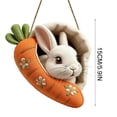 thumbnail image 3 of YingYouFu 2PC 2D Easter Door Sign Welcome Easter Decoration Made Of Wood for Front Door Spring Hanging Decoration Colorful Easter Bunny Cutout, 3 of 6