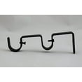 thumbnail image 2 of Urbanest Double Curtain Rod Bracket – Non-Adjustable Wall Mount Drapery Hardware for 3/4" and 1" Curtain Rods, Heavy-Duty Metal, Black, 2 of 2