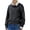 Black, variant on Kureaily Solid Color Asymmetrical Button Front Open Front Cardigan Loose Fit Casual Knit Sweater Jacket Round Neck Outerwear Solid Color Cardigan