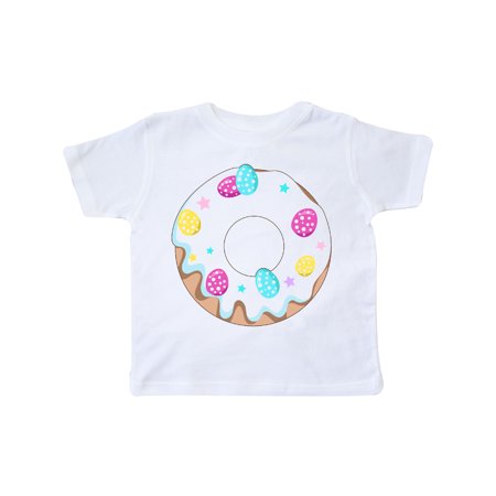 

Inktastic Easter Donut with Pastel Eggs Frosting and Stars Gift Toddler Boy or Toddler Girl T-Shirt