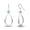 Teardrop with Blue-Topaz, variant on LeCalla 925 Sterling Sliver Light-Weight 4MM Round-Cut Blue Topaz Birthstone Drop Dangle Earrings for Women and Teen 42MM