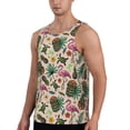 thumbnail image 2 of Pofeuu Tropical Mask Flamingo Print Men's Workout Tank Tops Sleeveless Muscle Gym Shirt Quick Dry-3X-Large, 2 of 7
