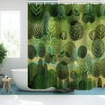thumbnail image 2 of Bathroom Shower Curtain Abstract Flower Pattern Polyester Cloth Door Curtain for Bathroom Partition, 2 of 6