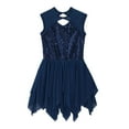 thumbnail image 3 of YONGHS Kids Girls Shiny Sequin Ballet Dance Dress Lyrical Contemporary Latin Tulle Skirt, 3 of 7