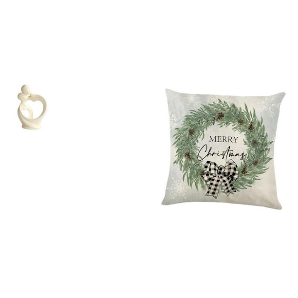 Colección De Esculturas Artísticas De Resina Para Escritorio, Mueble, Decoración Del Hogar, Regalo De Aniversario Con Funda De Cojín De Poliéster Para Navidad, Para Sofá, Coche, Oficina.