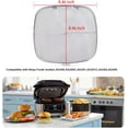 thumbnail image 3 of ABPETE 2 Pack Replacement Stainless Steel Splatter Shield for Ninja Foodi AG300,AG301C Air Fryer Replacement Part, 3 of 7