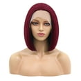 White Wig Short Bob Wigs For Women 12Inch Heat Resisting Middle Part