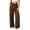 Coffee(New&Hot), variant on ZHYou No Boundarie Womens Wide Leg Casual Pants V Shape High Waisted Sweatpants Stretchy Work Slacks Trousers with Pockets,Black,Size M