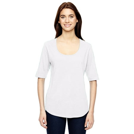 - Anvil Women's Triblend Deep Scoop Half Sleeve T-Shirt