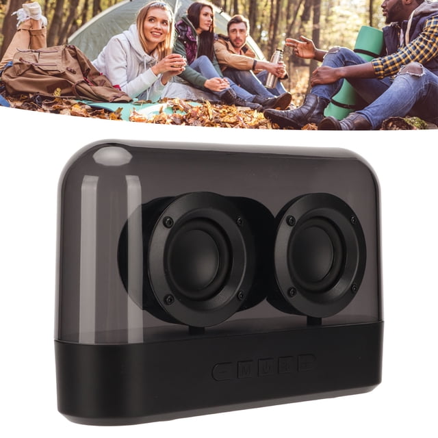 Speaker, Colorful LED Light 32.8ft Range Stereo Hands Free Calling Outdoor Wireless Speaker FM Radio Function for Party