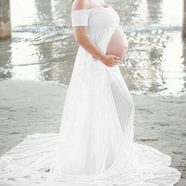 Vestido maxi de maternidad de encaje embarazada para mujer para sesión de fotos de fotografía