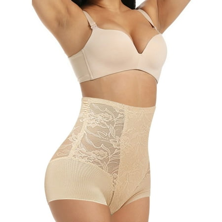 Celivon Seamless Shaping Tummy Control Panties Thong Shapewear For Women High Waisted Butt Lifting Lace Shape Postpartum Underwear Under Dress Shapewear Shorts