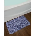 thumbnail image 2 of Dark Blue Bath Mat, Chinese Painting Style Artwork Traditional Floral Interlace Print, Non-Slip Plush Mat Bathroom Kitchen Laundry Room Decor, 29.5 X 17.5 Inches, Dark Blue Royal Blue White, Ambesonne, 2 of 2