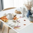 thumbnail image 3 of Fall Pumpkins Placemats Set of 6 Maple Leaf Bird Thanksgiving Harvest Farmhouse Heat Insulated Linen Place Mats, Washable Stain-Proof Table Mats for Dining Tables Holiday Decor 13x19inch, 3 of 9
