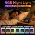 thumbnail image 4 of LEIKE Digital Alarm Clock with Sound Machine for Baby Kids Adults, 30 Sounds Sleep Timer for Bedroom, 4 of 8