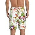 thumbnail image 3 of Fotbe Birds And Flowers Pajama Shorts for Men, Men's Pajama Bottoms, Sleepwear,Short Pajama Pants-Large, 3 of 9