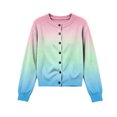 thumbnail image 4 of Cethrio Girls Knitted Cardigans, Button Front Gradient Color Fall Winter Long Sleeve Fall Winter Sweater Size 9-10 Years Pink, 4 of 5