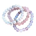 thumbnail image 1 of 3Pcs Elegant Crystal Healing Bracelets for Women Natural Stone Beaded Handchain Colorful Gemstones Bead Wristchains, 1 of 5