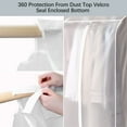 thumbnail image 6 of 50'' Garment Bags for Hanging Clothes, Large Translucent Frosted Garment Rack Cover Bags Clothing Storage Bag with Zipper for Hanging Shirts, Coats, Dresses, Suits, Seal Closets to Protect Clothing, 6 of 6