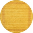 thumbnail image 1 of Ahgly Company Indoor Round Contemporary Deep Yellow Abstract Area Rugs, 3' Round, 1 of 6