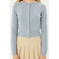 thumbnail image 6 of Buttoned Cable Knit Cardigan Long Sleeve Sweater S, 6 of 7