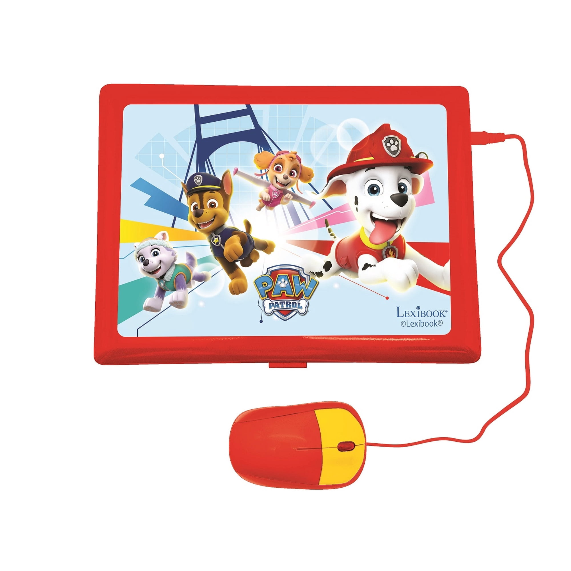 Lexibook Paw Patrol Bilingual Laptop, ES/EN, 124 Acts, Blue/Red