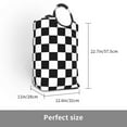 thumbnail image 3 of Waterproof Collapsible Laundry Hamper, Black and White Plaid Aluminum Handle Laundry Bag Storage Basket, 50L, 3 of 6