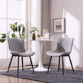 thumbnail image 3 of Kidol & Shellder Dining Chair Set of 2 PU Upholstered Washable Living Room Side Chairs, Gray, 3 of 8