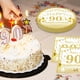 thumbnail image 3 of Juego Decoraciones Doradas Fiesta 90 Años Cumpleaños Aniversario Mujer Hombre, 3 of 6