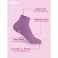thumbnail image 2 of Justice Quarter Ankle Socks for Girls, Lightweight Kids Socks for Daily Wear, 10 pk Pink Multi Color, 2 of 7