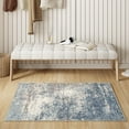 thumbnail image 2 of BERTHMEER 2'x3' Small Blue Area Rugs for Bathroom Bedroom Entryway Kitchen Dorm Entrance Non Slip Washable Gray Modern Abstract Contemporary Rugs, 2 of 5