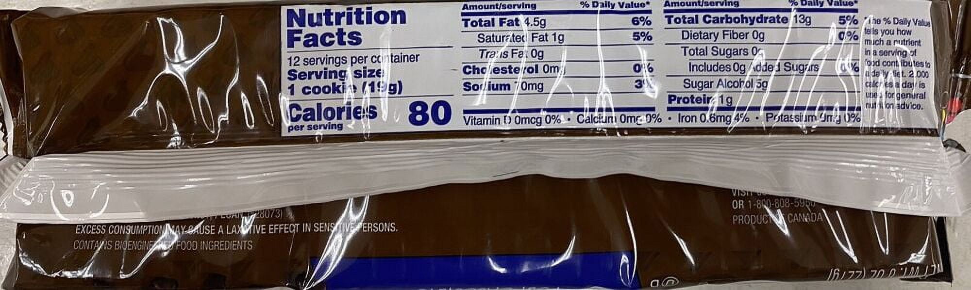 4x Voortman Bakery SUGAR FREE Chocolate chip Cookies 8 Oz Pack - 4 BULK PACKS