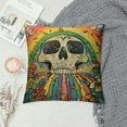 thumbnail image 2 of Chilfamy Boho Retro Rainbow Mushroom Pillow Covers - Vintage 70s Hippie Groovy Cute Abstract Mushroom Floral Throw Pillow Cover-Indoor &amp; Outdoor Fun Decor for Sofa, Couch, Bedroom White, 2 of 5
