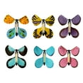 thumbnail image 1 of 6 Pieces Magic Flying Butterflies  Funny Wind Up Butterfly  Colorful Butterfly Toy  Flying Butterfly Party Supplies  Unique Gift for Kids  Suitable for   Greeting Card  Random Color high, 1 of 5