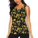 thumbnail image 1 of Balery Bees and Sunflowers Camiseta sin mangas estampada ligera para mujer, tops de entrenamiento sin mangas, camisetas de yoga transpirables de secado rápido.-Small, 1 of 7