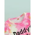 thumbnail image 5 of Arvbitana 1-6 Years Toddler Boy Girl Tie Dye Father's Day Outfits Set Kids Short Sleeve T-shirt Tops+Elastic Waist Shorts 2Pcs Clothes, 5 of 9