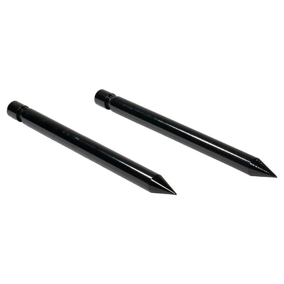 2 Pack 17" Hay Bale Spear Stabilizer Attachment - Black Powder Coated Hay Bale Forks Handing Equipment Fit for Skid Steer Mount Plate for Tractors, Loaders, Cranes